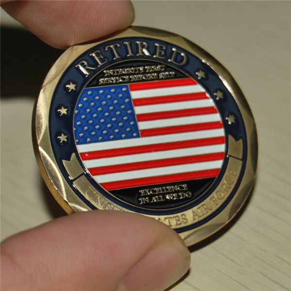 

us challenge coin commemorative coins+usaf united states air force retired challenge coin dhl 100pcs/lot