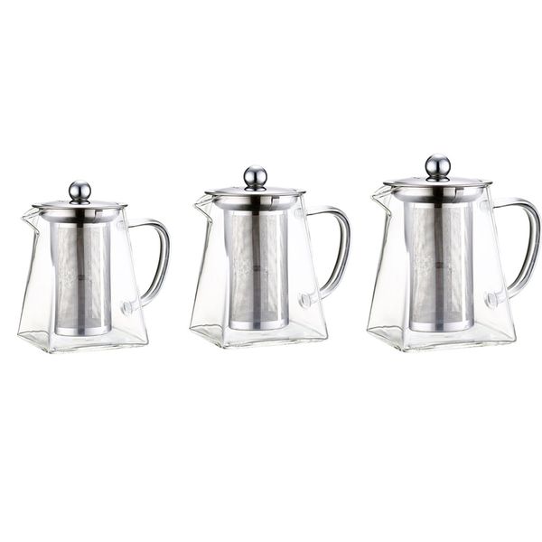 

3шт стеклянный бак чая с removable infuser, для вкладыш чай