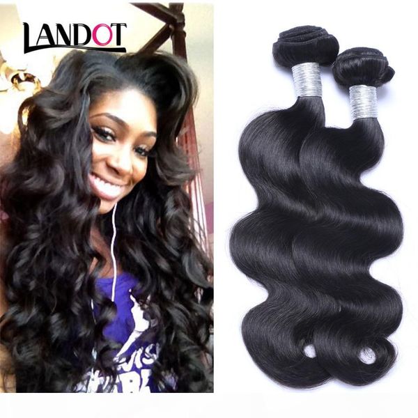 

peruvian malaysian indian cambodian brazilian filipino eurasian body wave virgin hair extensions natural color remy human hair weave bundles, Black