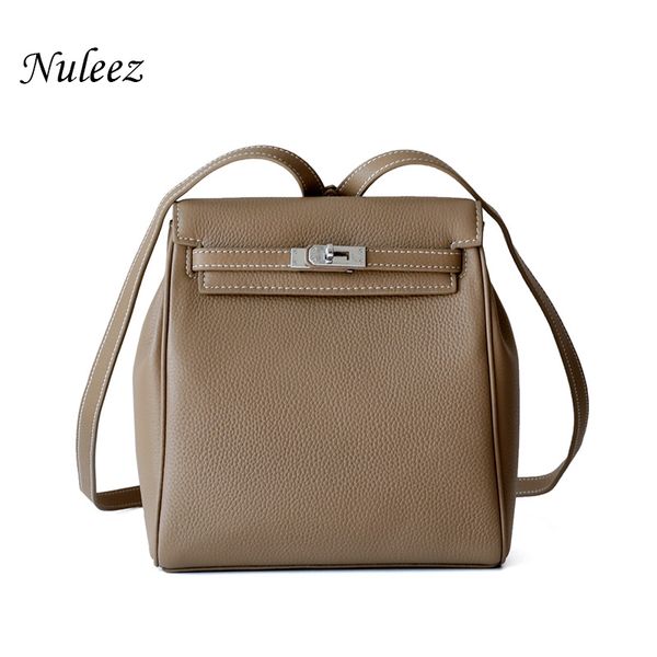 

nuleez classical mini backpack genuine cowhide leather fashion lady designed bag new