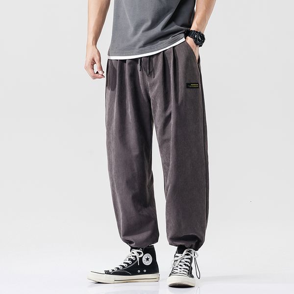 

summer men's harm book light weight cato single long men joggers broek casual men broek 4xl 5xl, Black