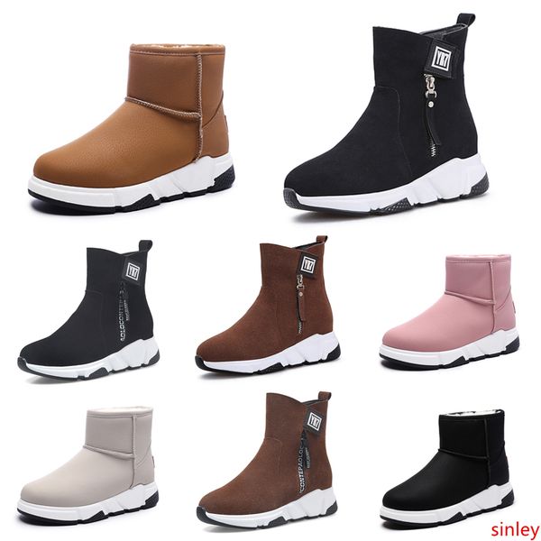 

non-brand winter women boots triple black red beige brown suede snow ankle boots keep warm 35-40 style 14