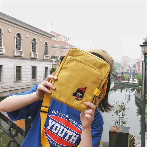 

canvas bag womens korean-style ins creative-multi-function bag japanese-style bag a generation of fat