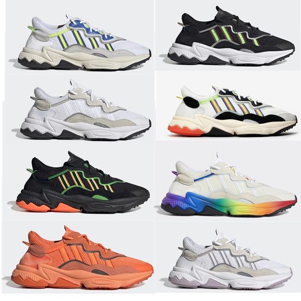 

2019 pride 3m reflective xeno ozweego zapatos casuales para hombres y mujeres neon green solar yellow halloween tone core black coach sneake