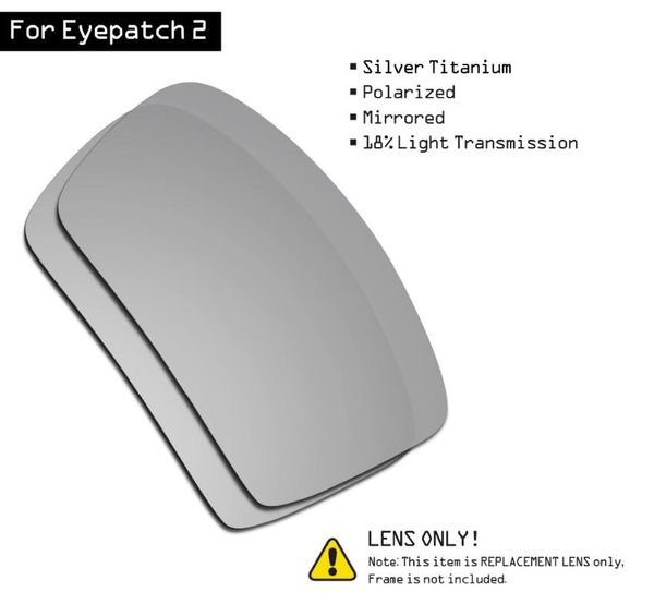 

smartvlt polarized sunglasses replacement lenses for eyepatch 2 - silver titanium