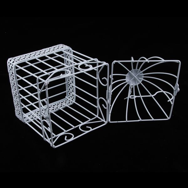 

13cm iron frame birdcage shape succulent pot metal planter iron box romantic, wedding party decor ornament