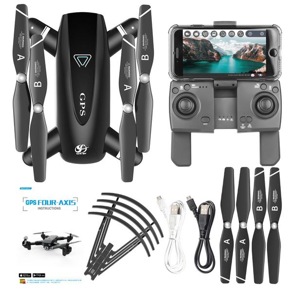 S167 Controle Remoto Aeronaves, 4K HD 1080p Câmera 5G WIFI FPV Drones, GPS Location, Surround Flight, Siga-me Modelo UAV, gesto Photo, 3-2