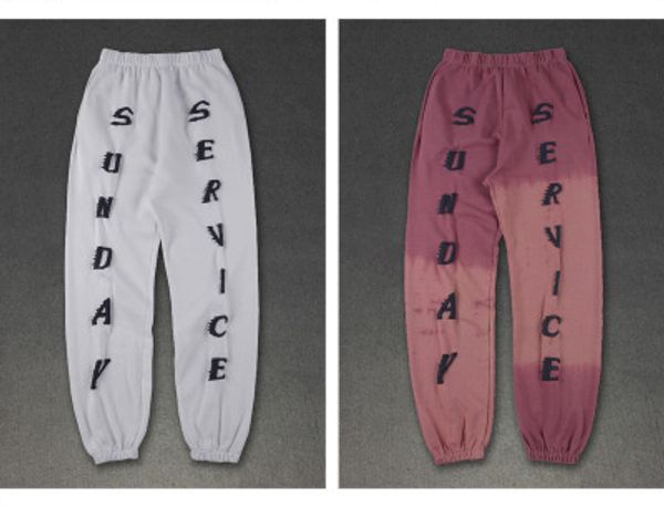 

Mens Fashion Designer Letter Print Sport Pants Kanye White Pants Male Casual Hot Sell Cotton Clothing