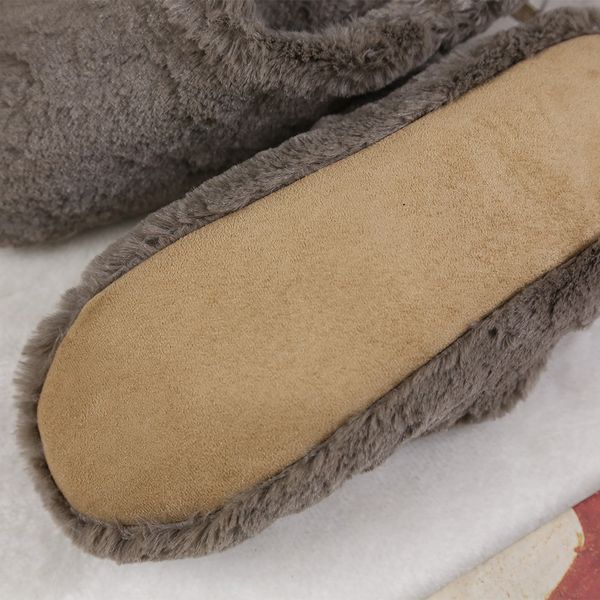 

new womens coral plush home slippers solid color leisure simple warm baotou home indoor plush cotton drag women, Black