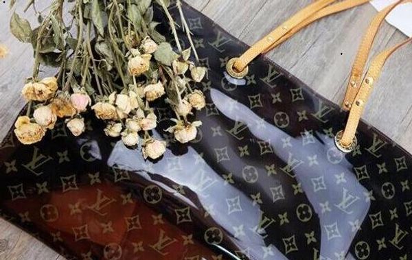 

Высокое качество тенденция Марка Винтаж TOTE limited edition прозрачный пластик ПВХ пляжн