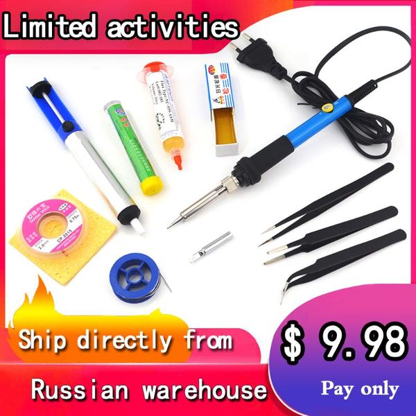 

60w adjustable electric soldering iron rework station mini handle pencil welding repair tool 110v / 220v