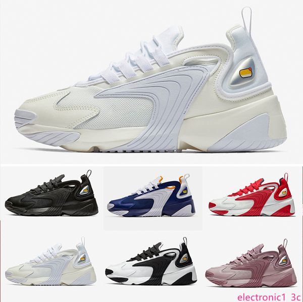 

2019 new m2k tekno zoom 2k couple running shoes creamy white race red royal blue designer sports ssneakers mens trainer 36-45, Black;green