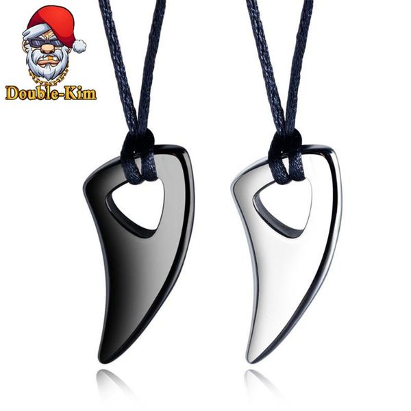 

chains ox horn men necklace hiphop rock street culture titanium stainless steel gold classic chain fashion man jewelry gift, Silver