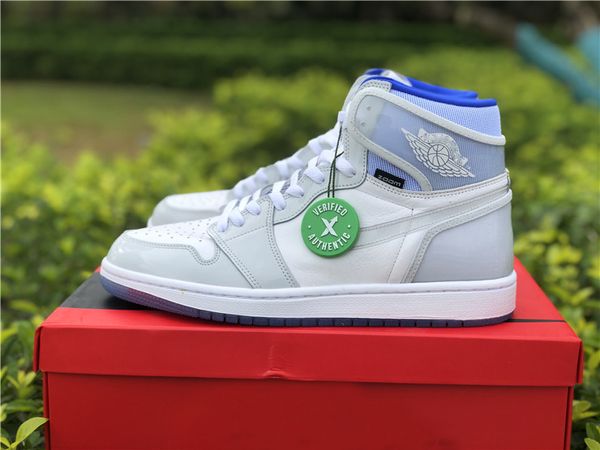 

С Box 2020 новый 1 High Увеличить R2T White Mens Basketball обувь синий фиолетовый градиент снизу дизайнер кроссовки CK6637-104 размер 4.5-47.5