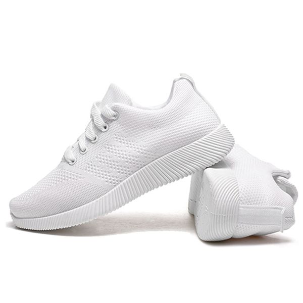 

taobo 2019 knit casual shoes breathable ins for women sports students wear resistant non-slip shoes spring white, Black