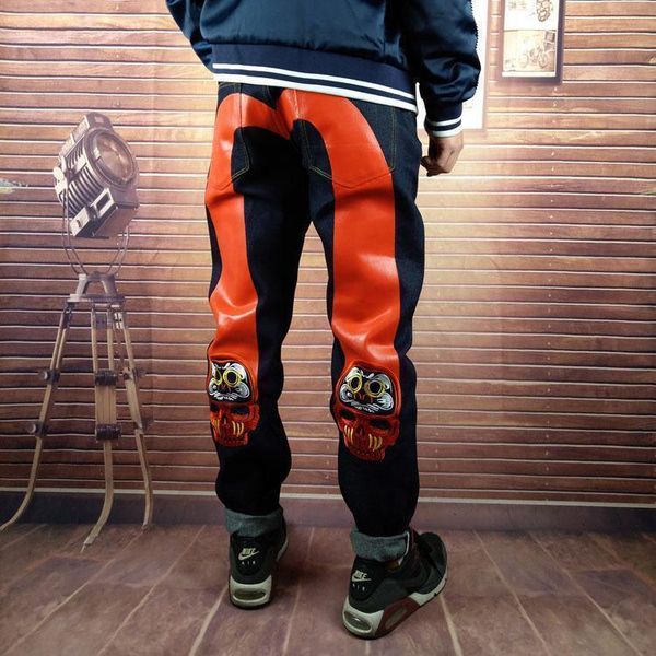 

2020 new straight mens elasticated metal gear jeans sweatpants joggers track sweat pants sport long trousers desinger hip hop punk, Blue
