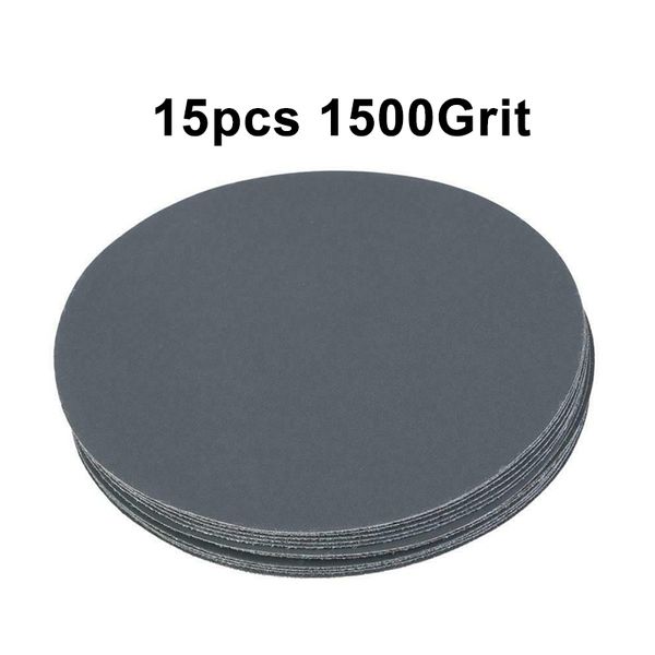 

15pcs 5 round sandpaper sand polishing paper 400 1500 5000 10000#grit parts