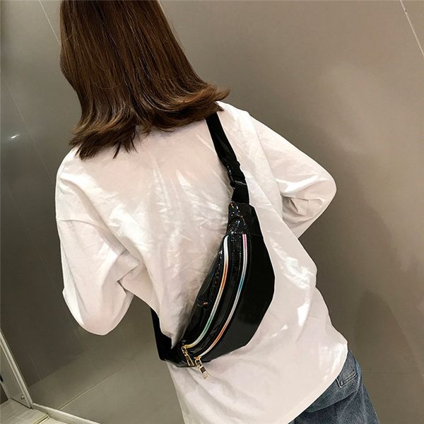 

2019 fashion women students outdoor sports zipper messenger bag chest bag waist fanny pack women's belt shoulder