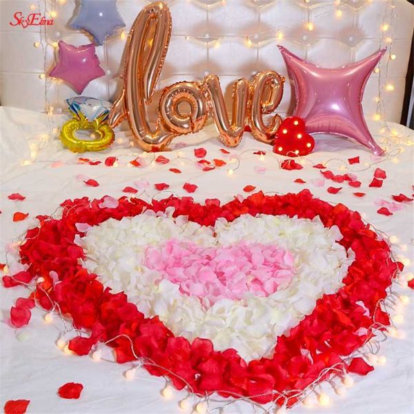 

1000/3000pcs artificial wedding flower petals romantic silk rose wedding decoration party multi color for choose 5cm*5cm 6zsh012