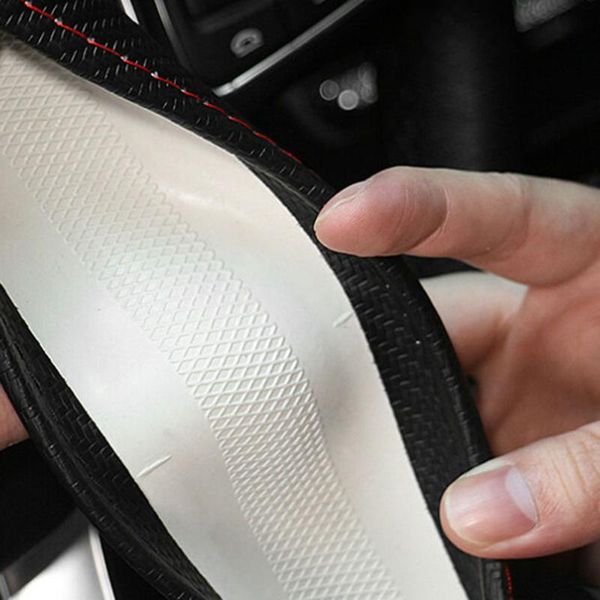 

углеродные волокна кожа крышки рулевого колеса протектор слип-on для m sport синтетическая кожа