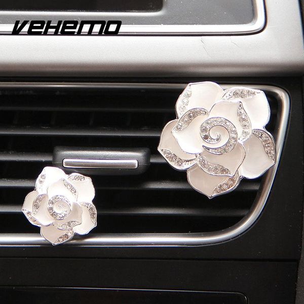 

1pcs car flower solid vent clip perfume freshener diamond air conditioner style