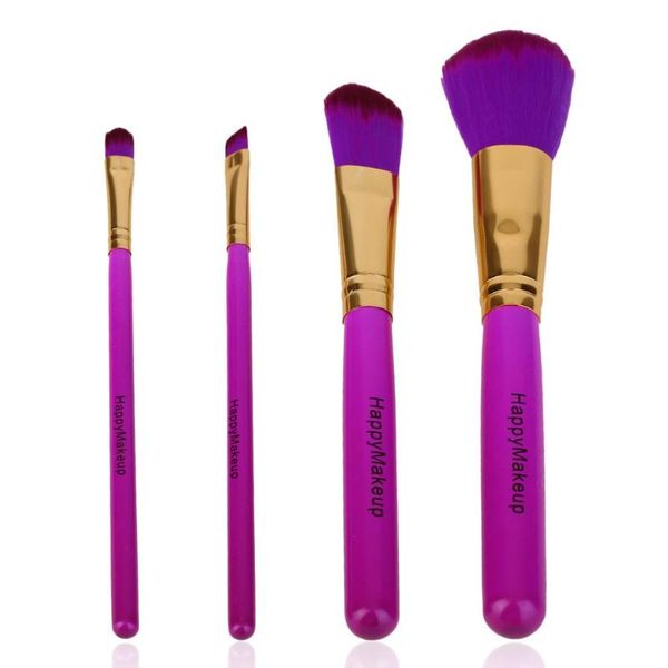

happy-makeup 4pcs/set women facial cosmetic makeup brushes wooden handle foundation eyeshadow eyeliner brushes selling