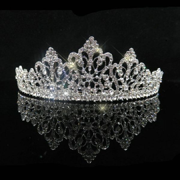 

european new design shiny pearl crystal tiara wedding royal crown bridal tiara accessories rhinestone tiaras crowns pageant