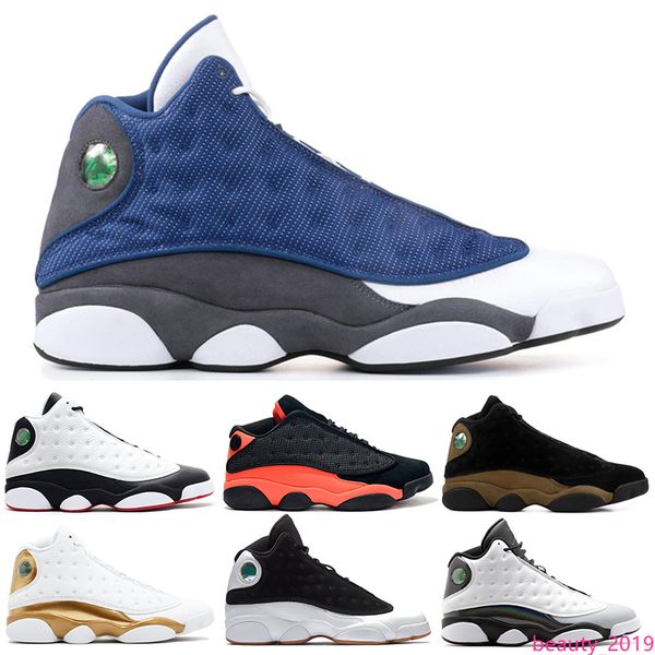 

13 13s basketball shoes clot cap and gown melo atmosphere grey flint he got game altitude black cat mens designer trainer sports sneakers