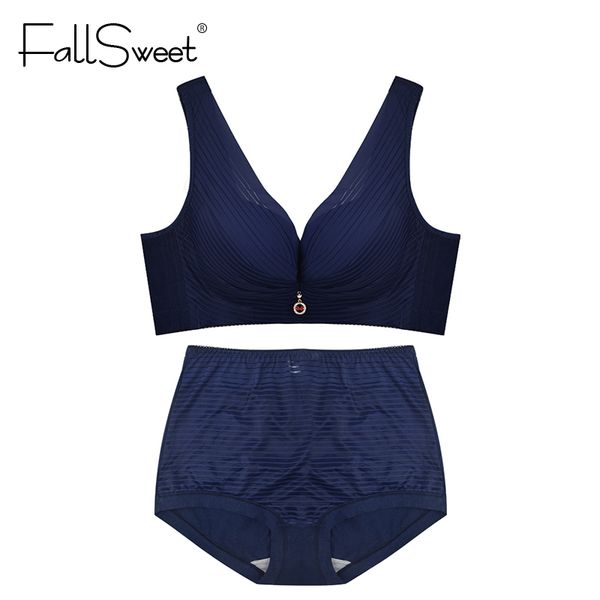 

fallsweet женщины vest бюстгальтера провода free бюстгальтеры и трусы комплекты c / d cup 34 до 50, Red;black