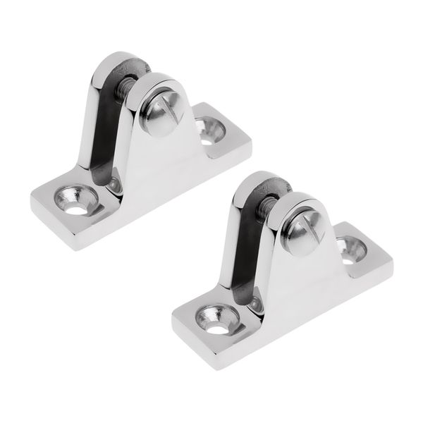 

2 pieces polished 316 stainless steel deck hinge angle side mount plate with bolt