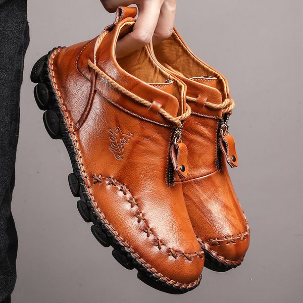 

men ankle boots men boot winter shoes male botas cc-269, Black