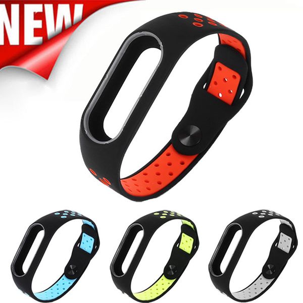 

watch band silicon wrist strap replacement wristband bracelet for mi band 2 correas de reloj 2018 watchbands, Black;brown