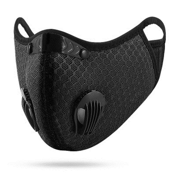 

pm2.5 5 layers mouth mask replaceable activated carbon mask mouth mask cotto reusable new #qa630, Black