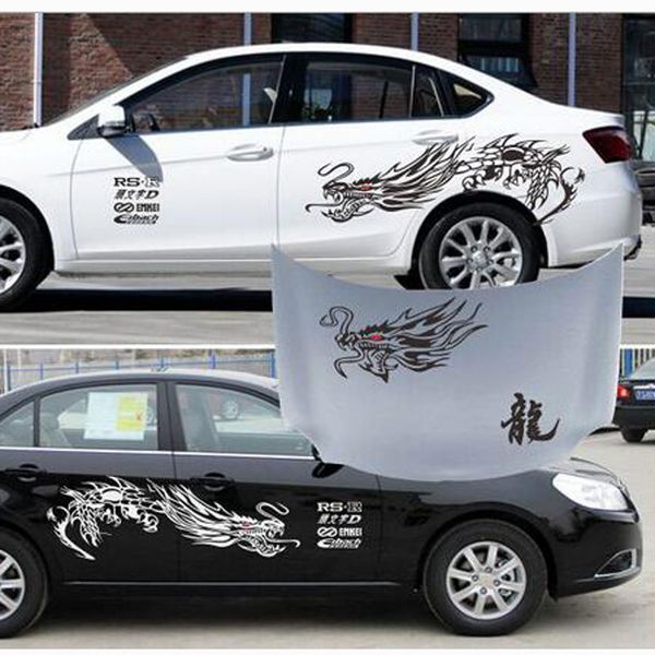 

2pcs/set dragon car stickers body scratches personalized pull cover decals