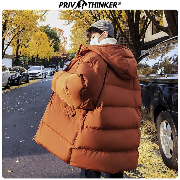 

privathink winter warm men long jackets parkas solid color sleeve detachable outwear coats vest parkas padded man loose jackets, Black