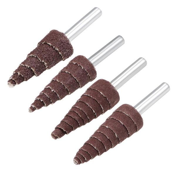 

uxcell 5pcs 16/20mm cone shape abrasive flap wheel 1/8-inch shank for deburring 80-320 grit for metallurgy machinery wood