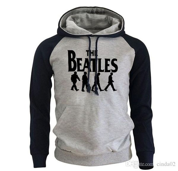

printed hoodies men women hooded patchwork long sleeve autumn new pullovers sweatshirts, Black