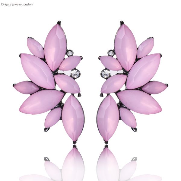 

Statement Cute Flower Earring Women Fashion Jewelry Shiny Crystal Elegant Drop Earrings For Girl Factory Wholesale E0160