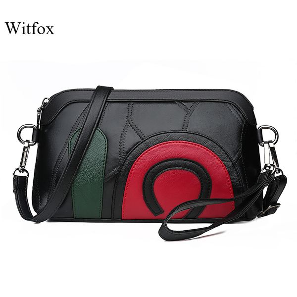 

witfox 100% genuine leather women messenger bags 2019 luxury sheep skin genuine leather shoulder bag ladies bags