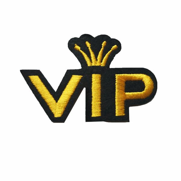 

4 СМ VIP Золотая Желтая Корона Вышитые Патчи Шить Утюг На Значки Для Платья Сумка Дж