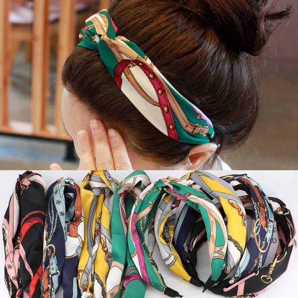 

xiacaier vintage style elastic lady hairband knot turban female knotted headband headwrap hair accessories for women bandana