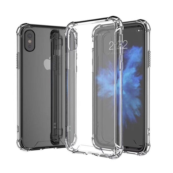 

Для iPhone 11 Pro Max XS MAX XR Clear Case Ударопрочный Мягкий ТПУ Гибкая рамка Прозрачная задняя