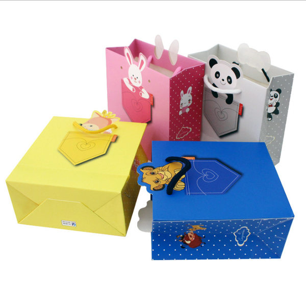 

10pcs / серия baby shower партии дети симпатичный мультфильм благоприятная лев panda бумаги барсетки день рождения украсьте подарки сумки