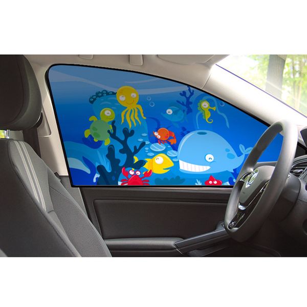 

4pc magnetic car side window curtain sun shade visor anti-uv cartoon shield baby