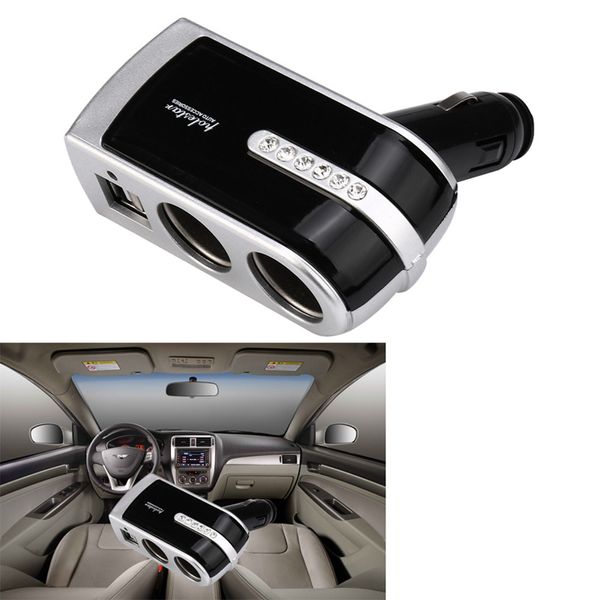 

car charger adapter 12v-24v usb twin port car cigarette lighter socket chargers adapters plug usb dual auto charger electronics