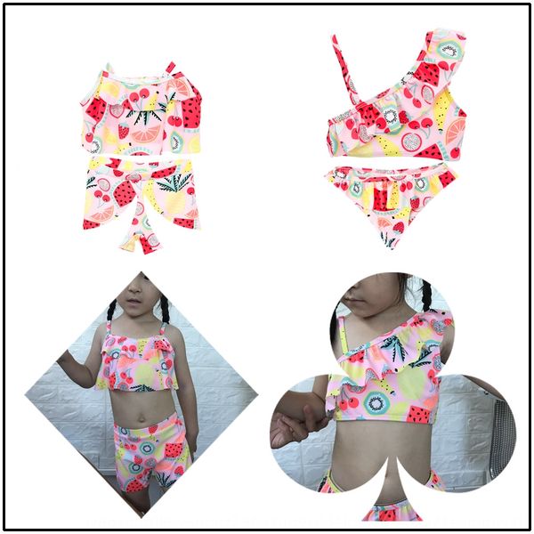 

fruit fruit style girl baby children's sunscreen children's sunscreen swimsuit split swimsuit, White;black