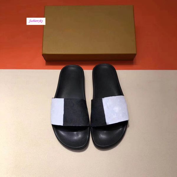 

mule slippers flat designer shoes slippers 1a5i5k flexible rubber outsole slide slippers lovers sandals size40, Black