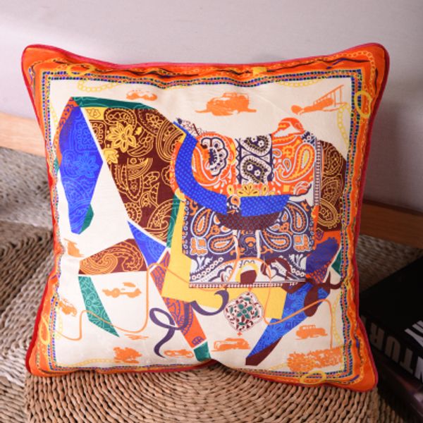

2019 velvet fabric horse luxury living cushion cover royal europe new design printed pillow case home wedding office use