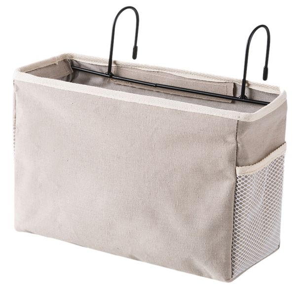 

storage bag basket hook office desk dormitory bedside bed dorm hanging canvas organizer cloth caddy holder magazine phone pocket