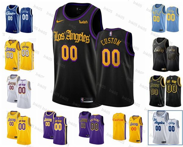 

customized los angeles lakers custom men women kid name number basketball jerseys james kuzma davis bryant johnson west worthy, Black;red